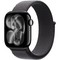 Apple Watch Series 11, 42 mm, Jet Black Aluminium  Dark Gray Sport Loop - фото 83226
