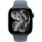 Apple Watch Series 11, 46 mm, Jet Black Aluminium  Anchor Blue Sport Band - фото 83335