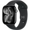 Apple Watch Series 11, 46 mm, Jet Black Aluminium  Black Sport Band - фото 83340