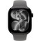 Apple Watch Series 11, 46 mm, Jet Black Aluminium  Stone Gray Sport Band - фото 83343