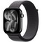 Apple Watch Series 11, 46 mm, Jet Black Aluminium  Dark Gray Sport Loop - фото 83386